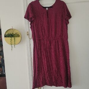 Old Navy Women's Pink Checkered Dress